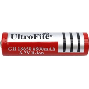 باتری لیتیوم 18650 شارژی Ultra Fire نوک دار 3.7ولت 6800میلی آمپر