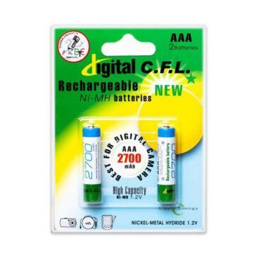 باتری نیم قلم شارژی CFL 2700ma